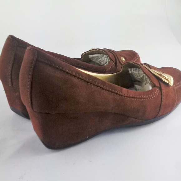 UNISA Buckle Detail Textile Wedge Heel Size 7.5 - Picture 5 of 7